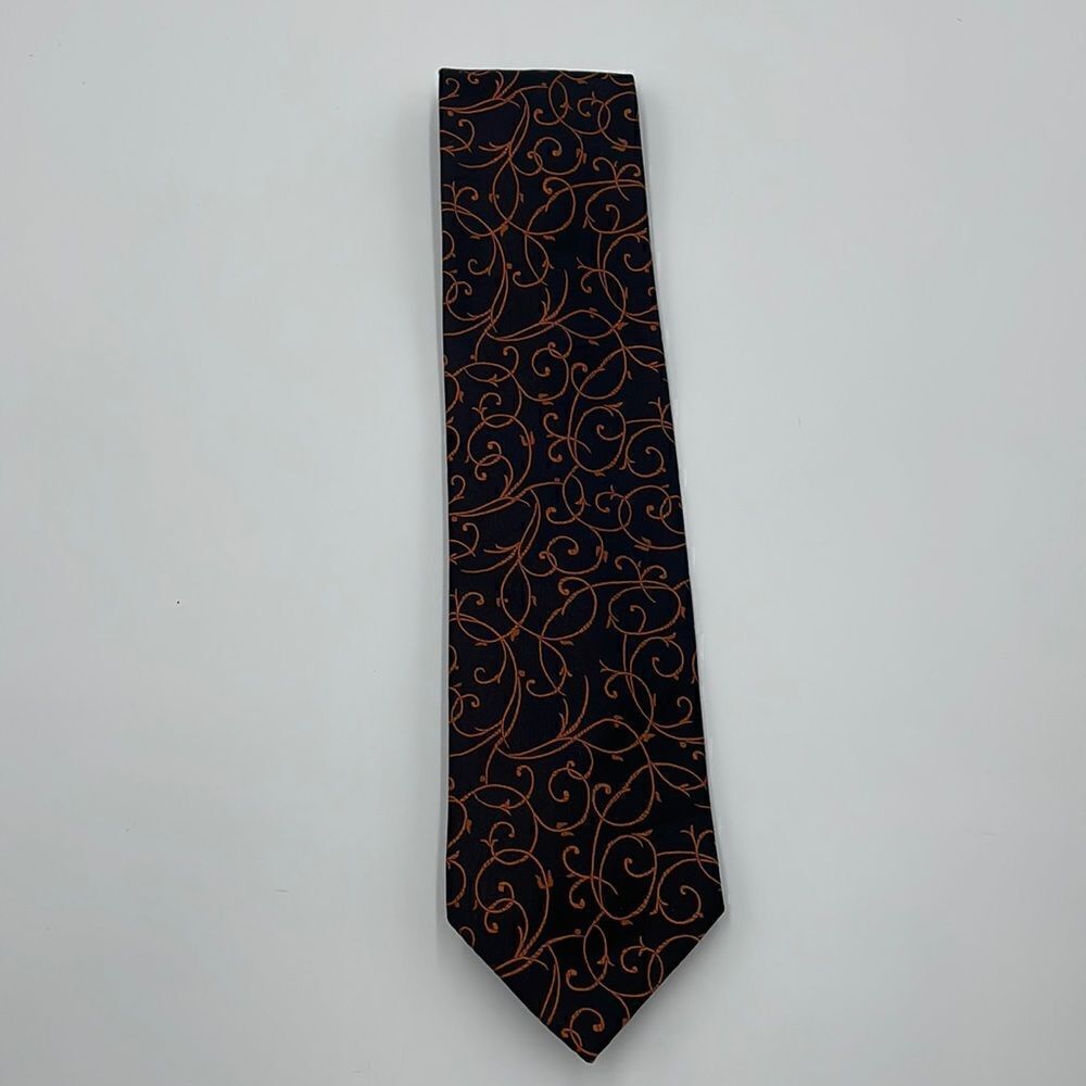 Orange and black Lorna moor necktie